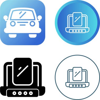 Akıllı telefon simgeleri beyaz arkaplanda dizüstü bilgisayarlarda
