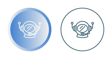 Astronot Miğfer simgesi vektör illüstrasyonunu ayarla 