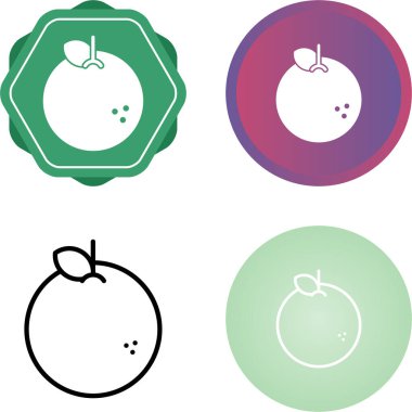 turuncu simgeler ayarlandı, vektör illüstrasyon tasarımı