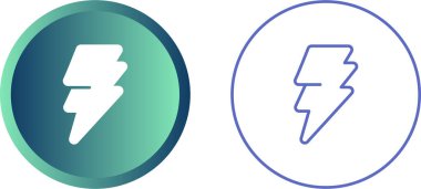 Şimşek işareti simgesi. şimşek simgesi.