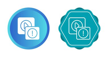 Beyaz arkaplan, vektör illüstrasyonunda uyarı ve çalma simgeleri       