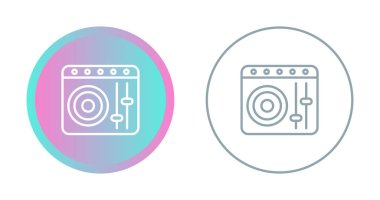 Kullanım için fonksiyonel vektör simgesi paketi, dj denetleyici