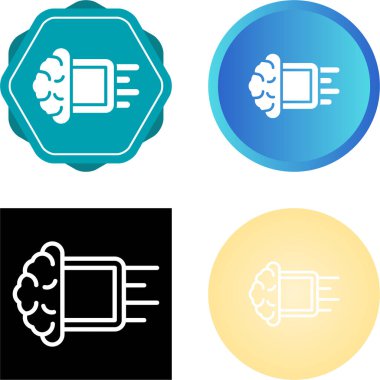 Modern satır biçiminde makine öğrenme simgesi