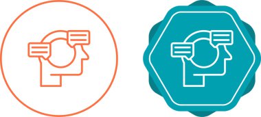 Doğal Dil İşleme Simgesi Basit Düz İllüstrasyon