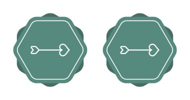 Aşk Tanrısı Arrow web simgesi vektör çizimi