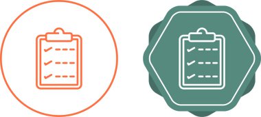 Kontrol listesi simgeleri ayarlandı. Web basit illüstrasyonu