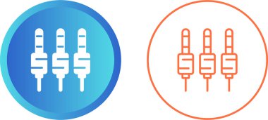 bağlantı için video kabloları, simgeler ayarlandı, vektör illüstrasyonu