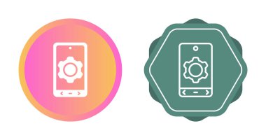 Beyaz arka plan üzerinde izole akıllı telefon simgesi.