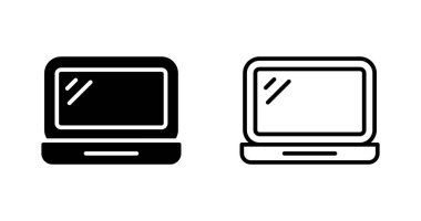 beyaz arkaplanda dizüstü bilgisayar simgeleri ayarlandı