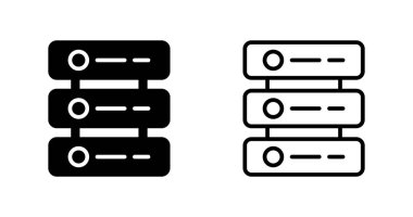 Veritabanı. Web simgeleri basit resimleme 