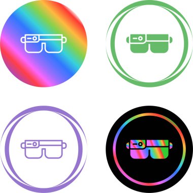 vr gözlük web simgesi vektör illüstrasyonu