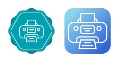 yazıcı vektörü simgeleri basit illüstrasyon