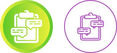 Konuşma baloncukları olan pano web simgesi vektör illüstrasyonu