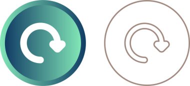 Tazeleme ok düğmesi simgeleri beyaz arkaplanda izole edildi