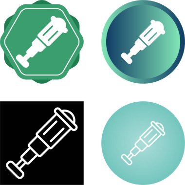 Düz çizgileri, teleskop sembolleri olan ince çizimler