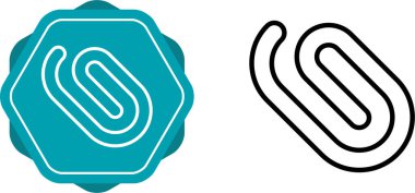 kağıt ataç simgeleri ayarlandı, vektör illüstrasyonu basit tasarım