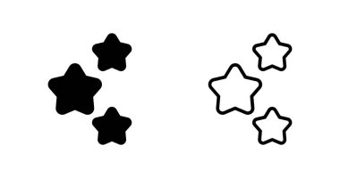 Üç Yıldız Puanlama Simgesi. Oran Yıldızları İşareti Beyaz Arkaplanda İzole Edildi 