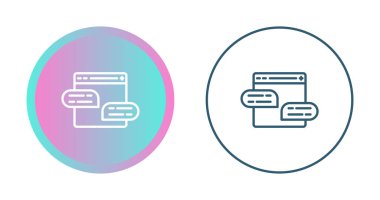 bilgisayar arayüzü vektör çizgisi simgesi