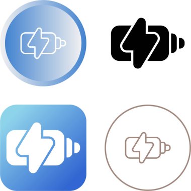 pil yüklü ağ ikonu vektör çizimi 