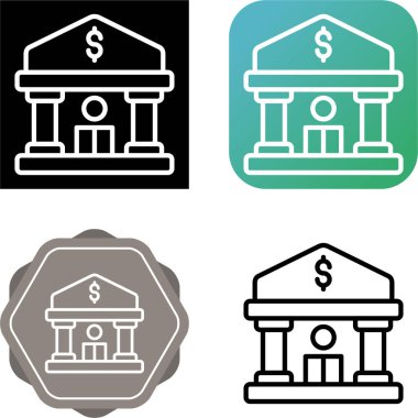 Banka web simge vektör çizim