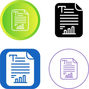 Beyaz arkaplanda izole edilmiş grafik çizelgesi simgesine sahip çizgi belgesini ayarla