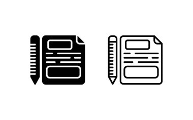 belge ve kalem ağı vektör illüstrasyonu