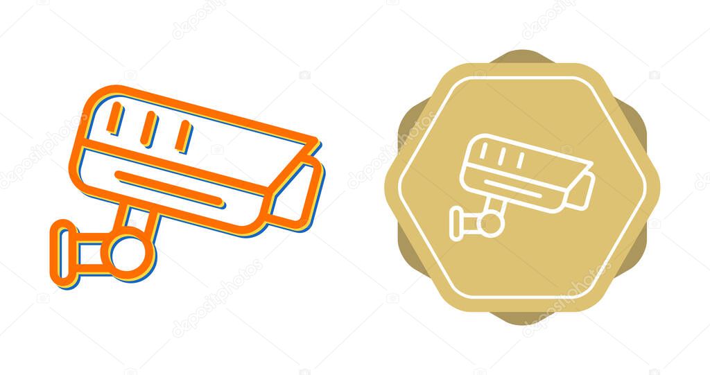 Fixed CCTV, Security Camera Icons set, Vector Template Illustration Design