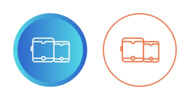 Akıllı telefon web simgesi vektör illüstrasyonlu tablet