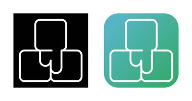 Beyaz arkaplan vektöründe dijital simge izole edildi.