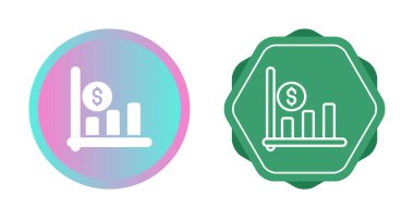 finansal grafik simgeleri ayarlandı, vektör illüstrasyonu 