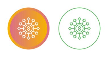  Bütçeleme ve Öngörü web simgesi basit illüstrasyon