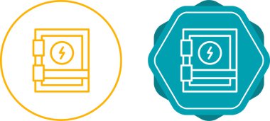 Elektrik panel simgesi vektör illüstrasyon tasarımı