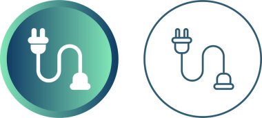 Kablo ağ simgeleri ayarlandı, basit vektör illüstrasyonu