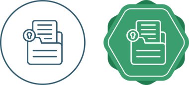 Belge kilit simgeleri ayarlandı, vektör illüstrasyonu 