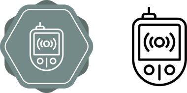 RFID Okuyucu Web simgesi vektör çizimi