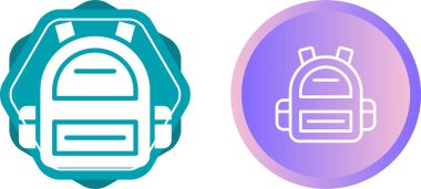 sırt çantası simgeleri. Okul çantasının sembolleri. vektör