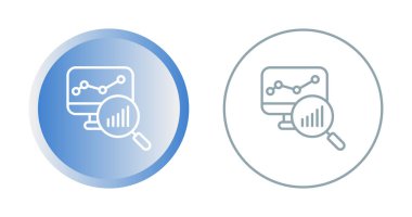 Veri Analizi simgeleri ayarlandı, vektör illüstrasyonu