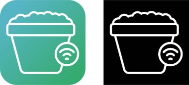 kova ağ ikonu vektör illüstrasyonu