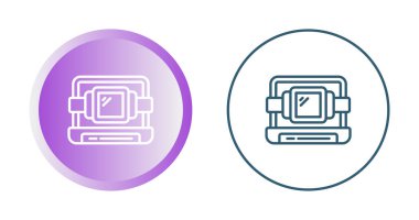 Beyaz arkaplanda dizüstü bilgisayar simgeleri, vektör illüstrasyonu