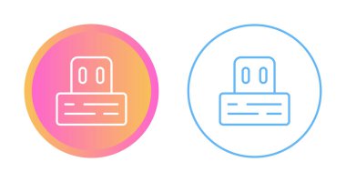 Usb simgesi, düz çizim. Flaş disk işareti ve sembol.