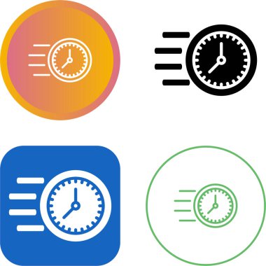 Zaman web simgesi vektör illüstrasyonu