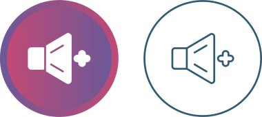 Ses yükseltme simgeleri ayarlandı, vektör illüstrasyonu