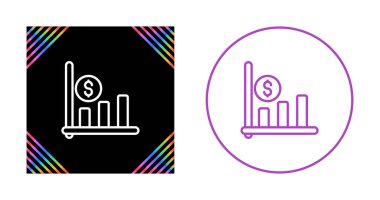 finansal grafik simgeleri ayarlandı, vektör illüstrasyonu 