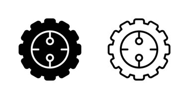 Cogwheel simgeleri ayarlandı, vektör illüstrasyonu