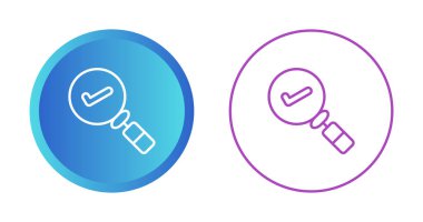 Büyütme cam kontrol işareti ağ vektör illüstrasyonuName