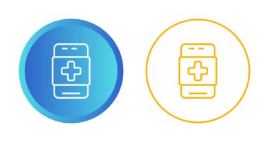 İlk yardım kiti simgesi beyaz arkaplan vektör illüstrasyonunda izole 