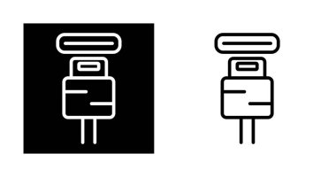 C tipi bağlantı simgelerini beyaz arkaplanda izole et
