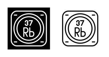 Rubidyum kimyasal element simgesi, basit satır biçimi