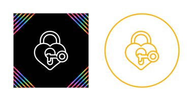 çizgi gökkuşağı kalp kilitleri. Renkli özet kavramı