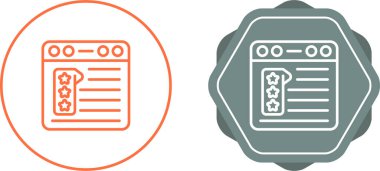 derecelendirme simgesi vektör çizimi 